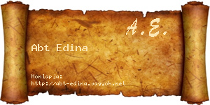 Abt Edina névjegykártya